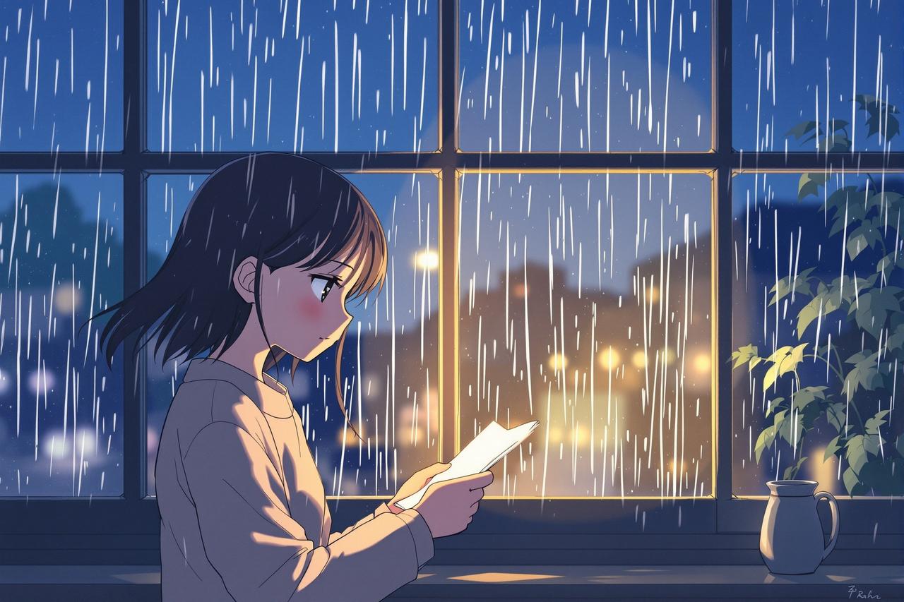 韩国短剧网剧 - 雨天的来信 - 深夜疗愈动漫短剧封面